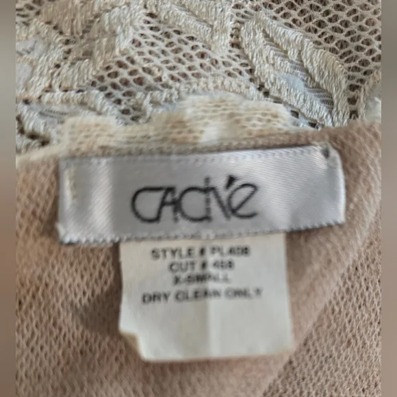 Vintage Cache Lace Floral Blouse - Cream and White Made In The USA - Picture 5 of 5